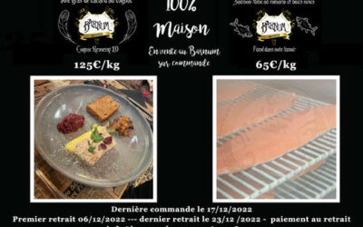 Savourez les fêtes de fin d’année avec notre foie gras et notre saumon fumé!
