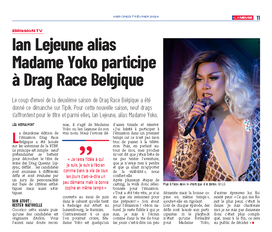 Drag Race Belgique : un Arlonais parmi les neuf queens de la saison 2